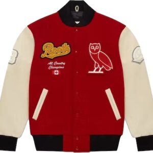 OVO Roots Varsity Jacket Red